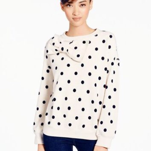 Kate Spade Polka Dot Bow Sweatshirt - Picture 3 of 6